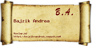 Bajzik Andrea névjegykártya