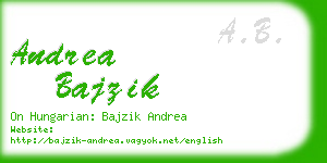 andrea bajzik business card